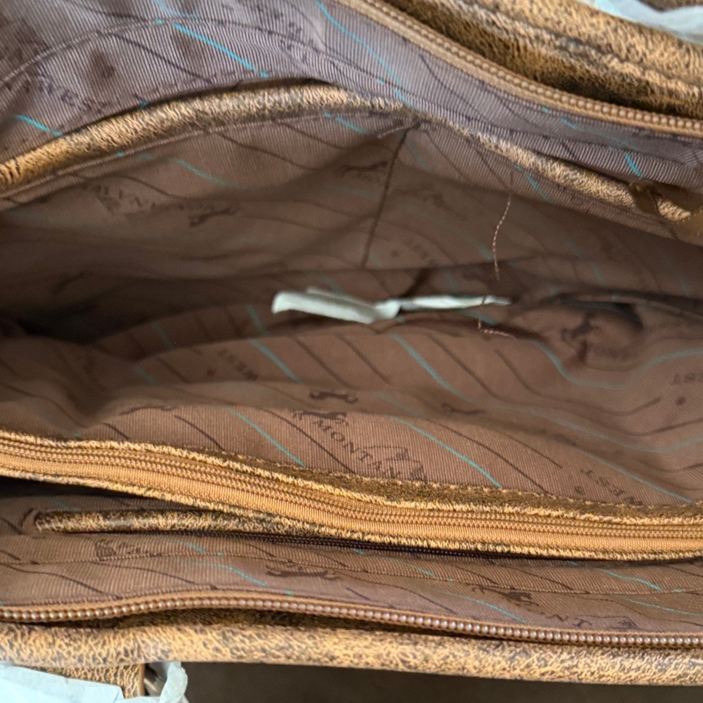 Montana West Tan Studded Concealed Tote Bag New - Picture 9 of 9